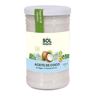 Aceite de coco virgen extra bio 1L Sol Natural