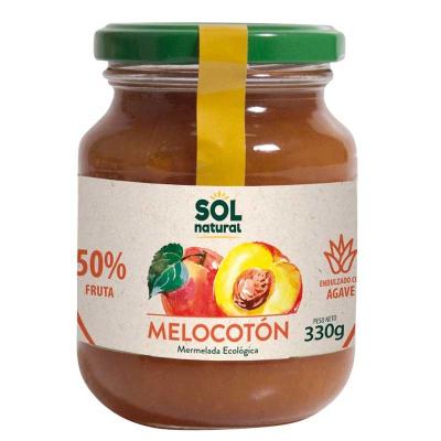 Mermelada de melocoton con agave bio 330g Sol Natural