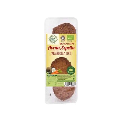 Galletas de espelta-avena zanahoria coco 175 g Sol Natural