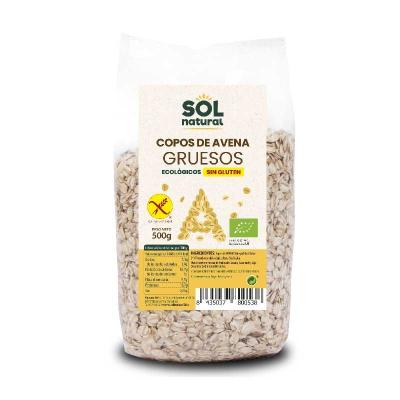 Copos de avena gruesos sin gluten bio 500g Sol Natural