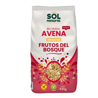 Muesli de avena con frutos del bosque sin gluten 425g Sol Natural