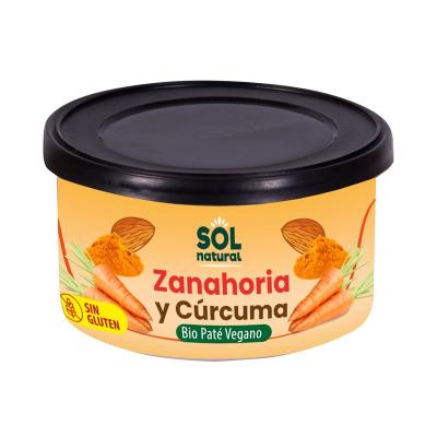 Pate vegano zanahoria curcuma bio 125g Sol Natural