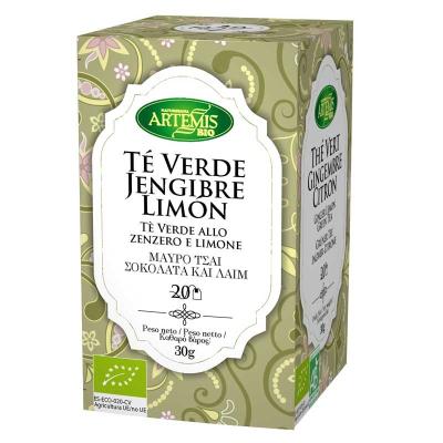 Te verde jengibre y limon 20 filtros Artemis