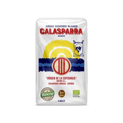 Arroz redondo blanco envase de plastico bio 1kg Calasparra