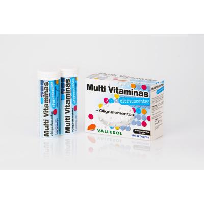 Multivitaminas+oligoelementos 24 comprimidos efervescentes Vallesol