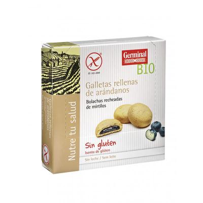 Galletas rellenas de crema de arandanos bio sin gluten 200 g Germinal