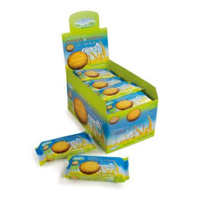 Galletas de espelta choco avellana rellena bio 16x60g Belsi