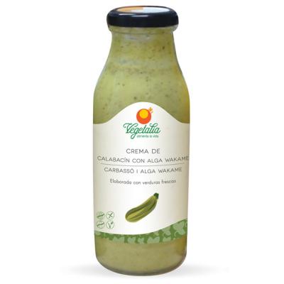 Crema de calabacín con alga wakame bio 500 ml Vegetalia