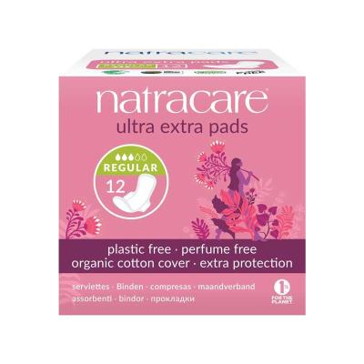 Compresa Ultra Extra Normal con Alas Bio 12 unidades Natracare