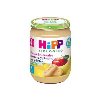 Potito de Manzana y Platano con galletas +4M Bio 190g Hipp