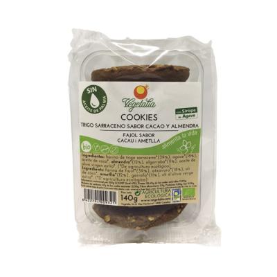 Cookies sarraceno, algarroba, almendra, agave Bio 140g Vegetalia