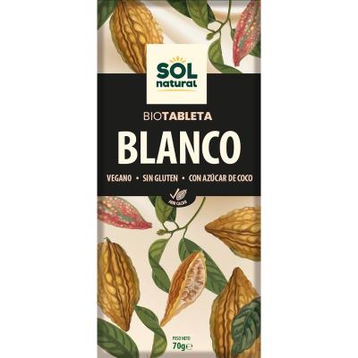 Tableta chocolate blanco Bio 70g Sol Natural