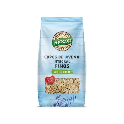 Copos de avena integral finos sin gluten bio 500g Biocop