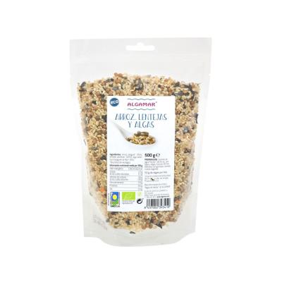 Arroz lentejas y algas bio 500g Algamar