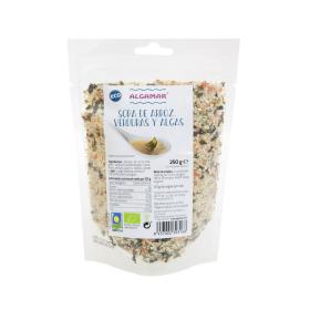 Sopa de arroz verdura y algas 500g Algamar