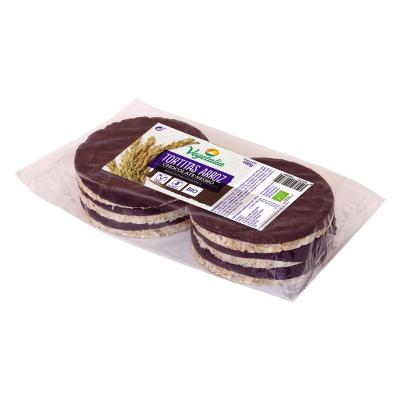 Tortitas de arroz con chocolate negro bio 100g Vegetalia