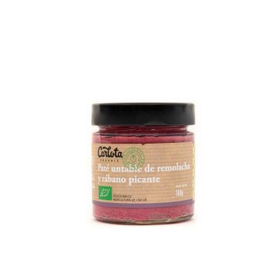 Pate de remolacha y rábano picante Bio 180g Carlota Organic