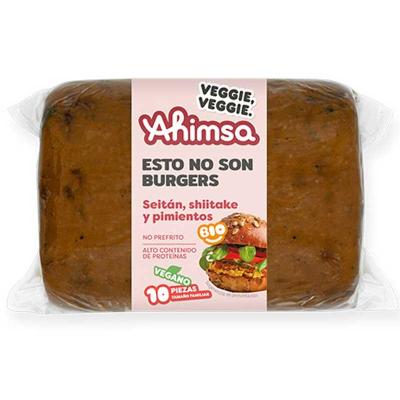 Hamburguesa seitan shitake pimientos granel Bio 750g AHIMSA