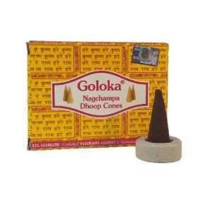 Conos Incienso Goloka amarillo 10 conos Nag Champa
