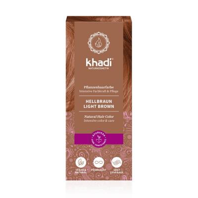 Tinte herbal Castaño Claro 100g Khadi