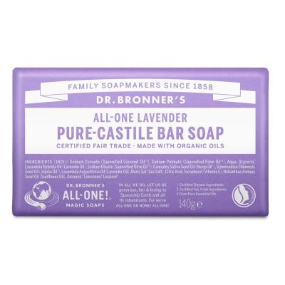 Pastilla de jabon de lavanda bio 140g Dr. Bronner's