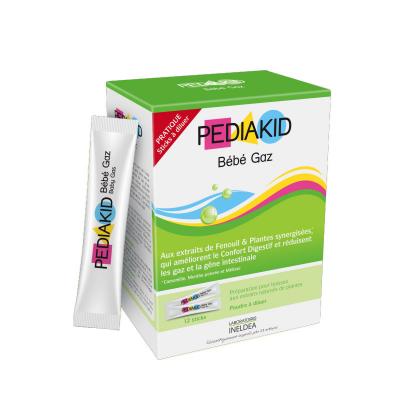 Gases bebe polvo soluble 12 stick Pediakid