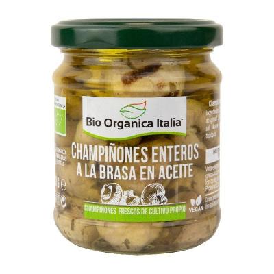 Champiñones enteros a la brasa en aceite Bio 190g Organica Italia