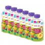 Pouches Melocoton, Manzana y Frutos del Bosque Bio 6x100g Hipp