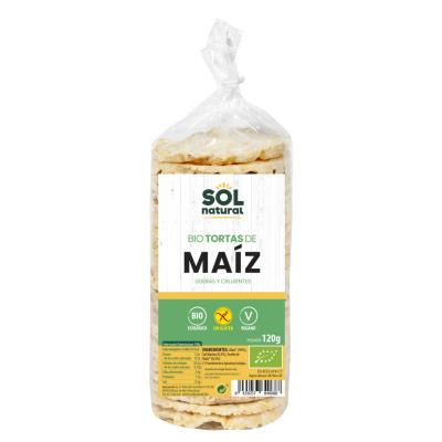 Tortas de maiz Bio sin gluten 120g Sol Natural