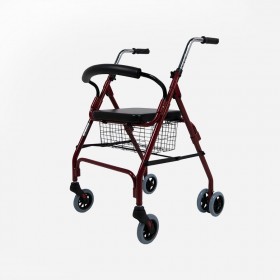 Andador Rollator de aluminio con frenos por presión Sanitec