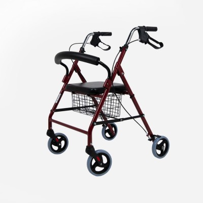 Andador Rollator de aluminio con frenos en empuñadura Sanitec