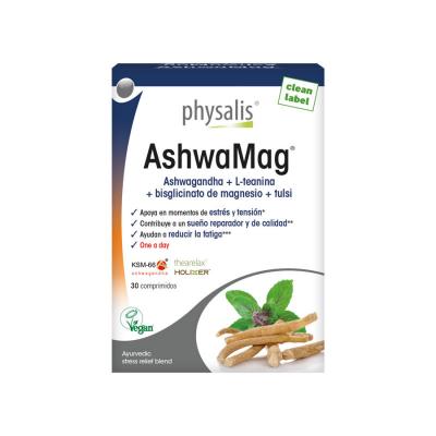 AshwaMag Ashwagandha KSM-66 + Magnesio 30 comprimidos Physalis