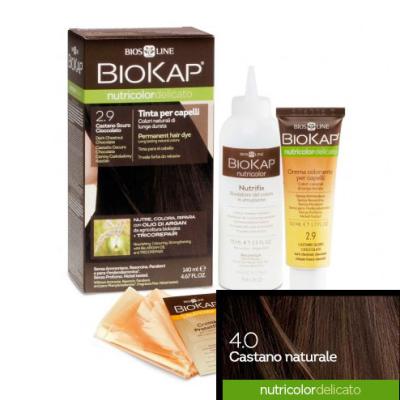 TINTE 4.00 DELICATO CASTAÑO NATURAL 140 ML.BIOKAP