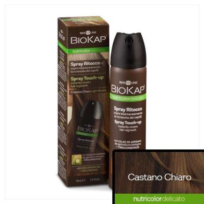 SPRAY TOUCH-UP CASTAÑO CLARO 75 ML.BIOKAP