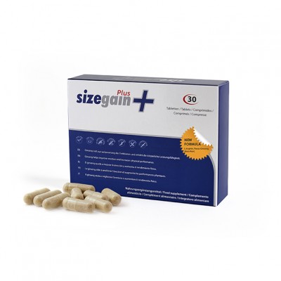 Nuevo SizeGain Plus, fórmula mejorada para aumentar la virilidad y potencia sexual 30 comprimidos