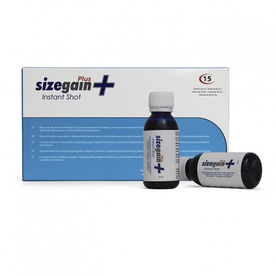 Sizegain Plus Instant Shot aumenta la potencia sexual y la libido (15 Viales)