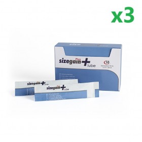 Pack Sizegain Plus Lube es un lubricante efecto frío para hombre x3 10 Unidosis x5ml