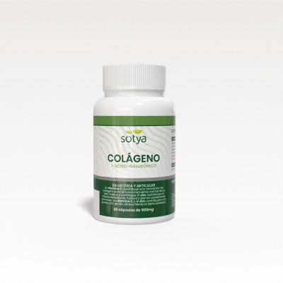 Colageno con hialuronico 500mg 60 caps Sotya