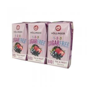Minibrick Te frutos del bosque con Stevia Bio 3x200ml Hollinger