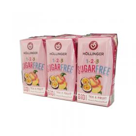 Minibrick Te de melocoton & maracura Stevia Bio 3x200ml Hollinger