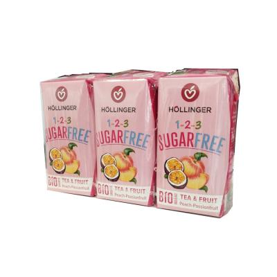 Minibrick Te de melocoton & maracura Stevia Bio 3x200ml Hollinger