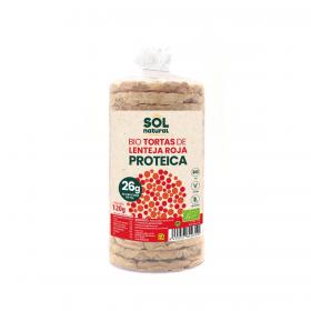 Tortas de lentejas roja Proteicas Bio sin gluten 120g Sol Natural
