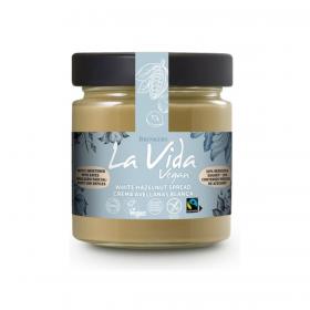 Crema blanca avellanas con menos azucar Bio 200g La Vida Vegan