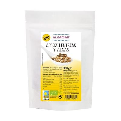 Arroz lentejas y algas bio 300g Algamar