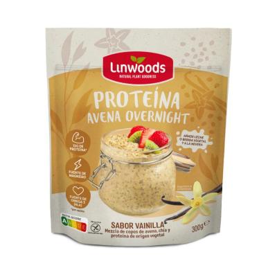 Avena Overnight Proteina Vainilla S/G 300g Linwoods