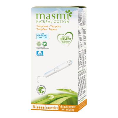 Tampon de algodon superplus con aplicador bio 14ud Masmi