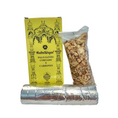 Palo santo cortado y carbones 30 g Radhe Shyam